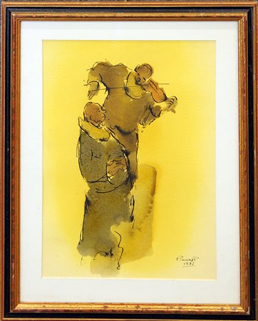 RENZO PIANA, "Violinisti", 1972