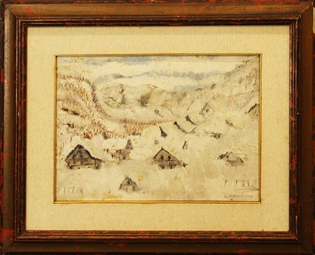 L. PERROLT, "Paesaggio innevato", 1936
