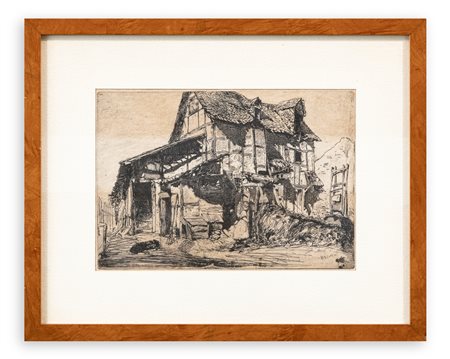 JAMES ABBOT McNEILL WHISTLER (1834-1903) - The unsafe Tenement (The Old Farm), 1858