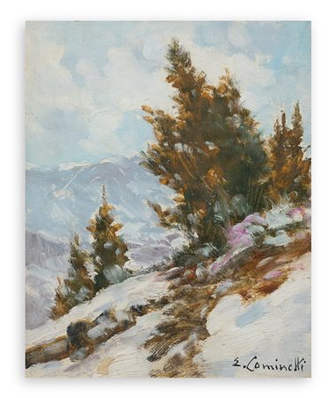 ERNESTO COMINETTI (1900-1990) - Neve a Sauxe, 1981