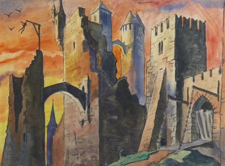 BENOIS NIKOLAJ ALEKSANDROVIC (1901 - 1988) - SENZA TITOLO (SCENOGRAFIA TEATRALE).