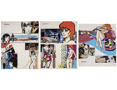 Acerbo Manfredo (1913 - 1989) - Tre probabili bozzetti pubblicitari.