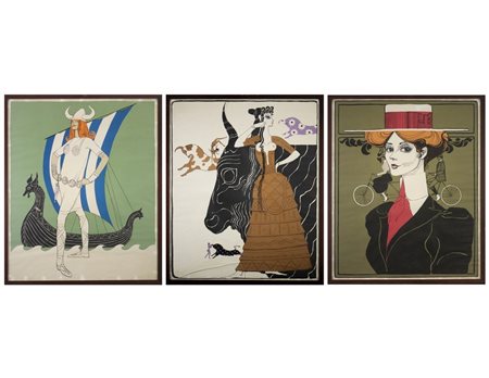 Brader Betty - Tre poster vintage anni 60 del calendario "Perennial Woman"  .