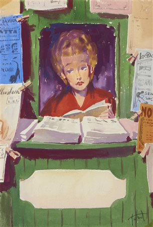 Tabet Giorgio (1904 - 2002) - L'edicola .