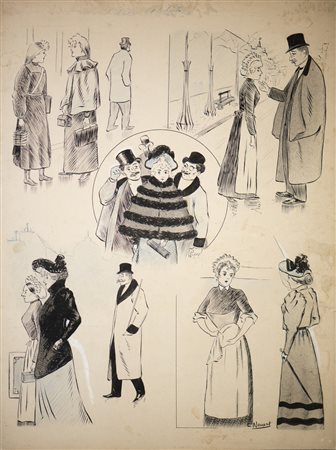 Nauert Charles - Serie di scene di vita parigina fin de siecle.