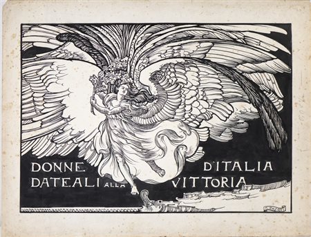 Pasqui Ferruccio (1886 - 1958) - ILLUSTRAZIONE ART NOVEAU : DONNE D'ITALIA.