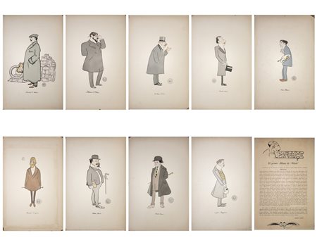 Virasoro Pelele Alejandro (1887 - 1952) - Una serie di splendide litografie acquarellate da Gente Conoscida con la prefazione sciolta del poeta modernista Ruben Dario.