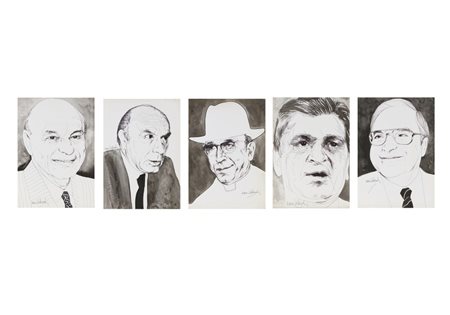 TEDESCHI NANI  (n. 1938) - LOTTO COMPOSTO DA N. 5 RITRATTI.