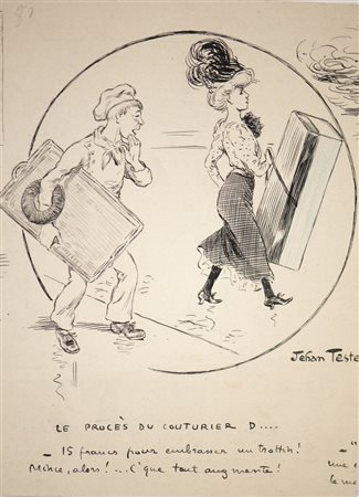 Testevuide Jehan (1873 - 1922) - Le procés du couturier....