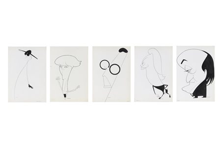 ARDITO PIETRO (1919 - 2005) - LOTTO COMPOSTO DA N. 5 CARICATURE.