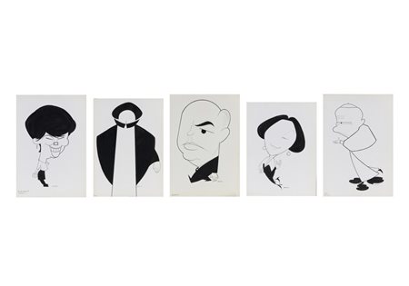 ARDITO PIETRO (1919 - 2005) - LOTTO COMPOSTO DA N. 5 CARICATURE.