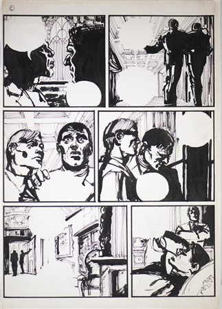 Autore non identificato - Tavola originale per una storia per la storica rivista Horror della Gino Sansoni.