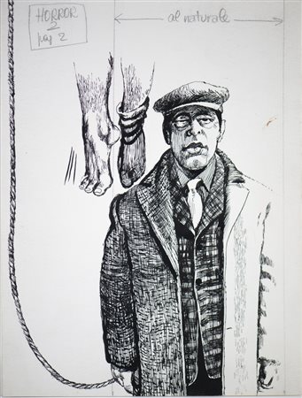 Attribuito a Marco Rostagno - Illustrazione per la rivista Horror della Gino Sansoni.