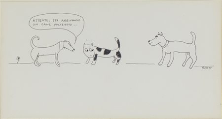 REMOTTI REMO - Cane poliziotto dal ciclo "Manco li cani".