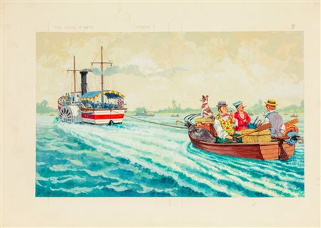 Libico Maraja - Tre uomini in barca, 1970s