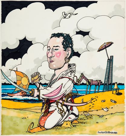 Andrea Pazienza - Omaggio a Fellini: Lo Sceicco Bianco, 1988