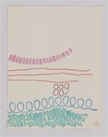 GIORGIO GRIFFA Tre linee con arabesco, 1993