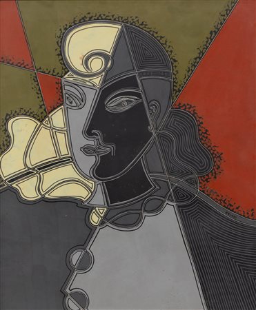 PIPPO ORIANI Arlecchino triste, anni '70