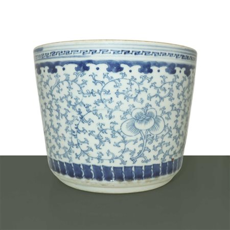 Brucia incenso blu e bianco, Qing dinastia, 18°/19° secolo.