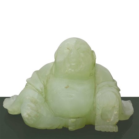 Piccolo Buddha in giada verde chiaro
