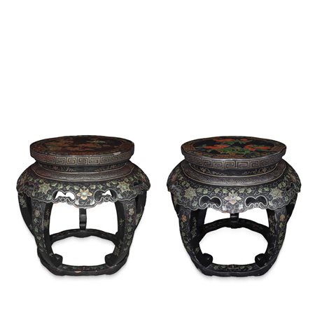 Coppia tavolini cinesi