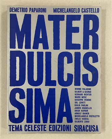 MATER DULCISSIMA cm 29x21,5 , Tema Celeste Siracusa 1986