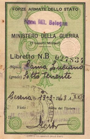  
Lama, Luciano (Gambettola, 14 ottobre 1921 – Roma, 31 maggio 1996) 
 10x6,5cm