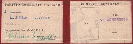  
Togliatti, Palmiro (Genova, 26 marzo 1893 – Jalta, 21 agosto 1964) - Lama, Luciano (Gambettola, 14 ottobre 1921 – Roma, 31 maggio 1996) 
 5,5x8cm