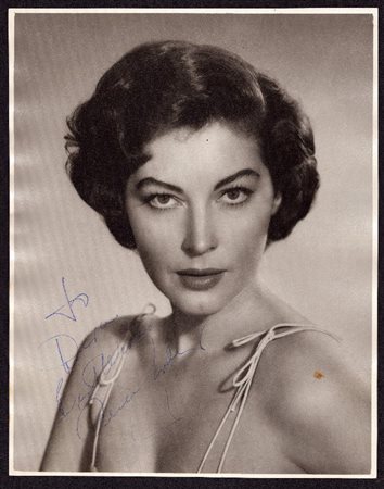  
GARDNER, Ava - Fotografia autografata 1950s
 cm.20x25
