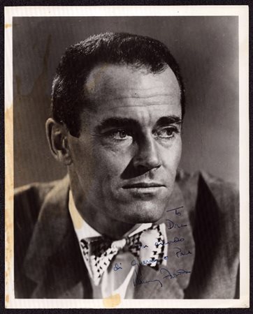  
FONDA, Henry - Fotografia con autografo 1950s
 cm.33