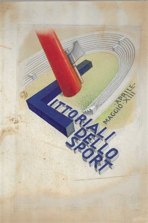  
Paschetto - Bozzetto LITTORIALI Opera Nazionale Balilla 1930s
 cm.26x35