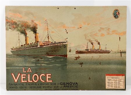  
LA VELOCE Navigazione Italiana a vapore 
 47x33