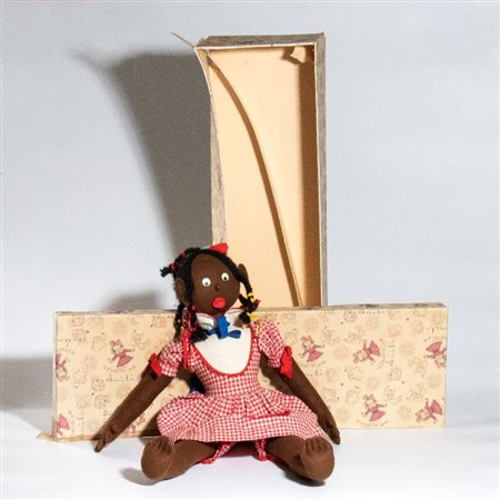  
ANILI bambola coloniale, di colore, '930 1930s
 cm.70