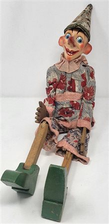  
FURGA - Pinocchio, burattino in legno e cartapesta 1930s
 cm.55