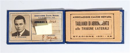  
NOVARA A.C. tessera 1952
 cm.6x10