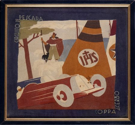  
COPPA ACERBO - Circuito di Pescara 1937
 cm.53x53