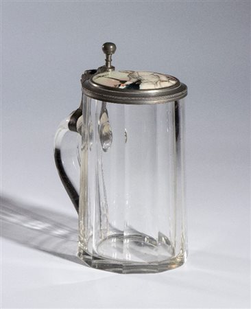  
Pio IX (1846-1870), Boccale smaltato 1860s
 cm.16