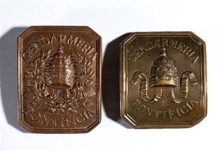  
GENDARMERIA PONTIFICIA, fibbie per cinturone  1900s
 