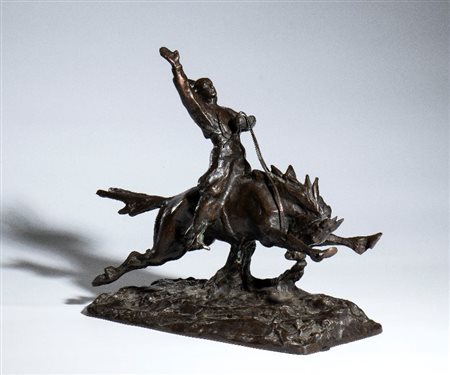  
Troubetskoy, Paolo - Mussolini a cavallo 1920s
 cm.41x36x18