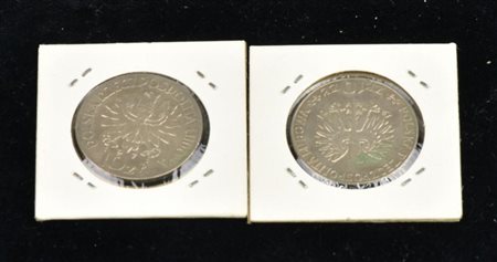 LOTTO DI 2 MONETE POLACCHE composto da due monete da 10 Zloty anno 1971...