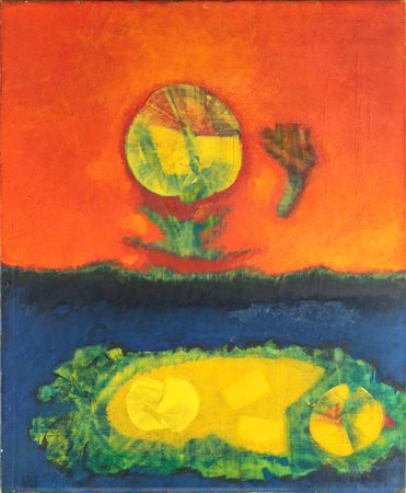 Max Ernst (Brühl 2/4/1891 - Parigi 1/4/1976) TABLEAU IVRE firmato in basso a...