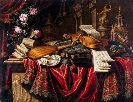 Carlo Manieri (attribuito a) (documentato a Roma dal 1662 al 1700) Natura...