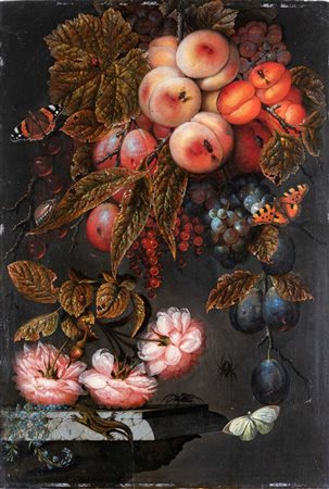 Ottmar Elliger (Copenhagen 1633 - Berlino 1679) Natura morta con fiori,...