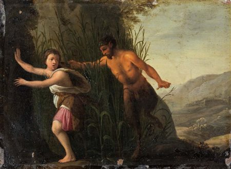 Cornelis van Poelenburgh (cerchia di) (Utrecht 1594/95 - Utrecht 1667) Pan e...