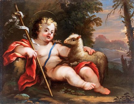 Scuola italiana del XVII secolo () San Giovannino olio su tela, senza cornice...