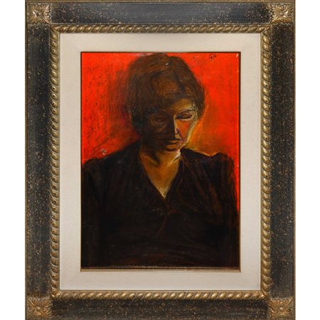 Nino Caffè (1909 - 1975)  - Ritratto, 1987