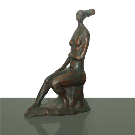 Cesare D'Angelo (Catania 1940 - 2006)  - Nudo di donna seduta