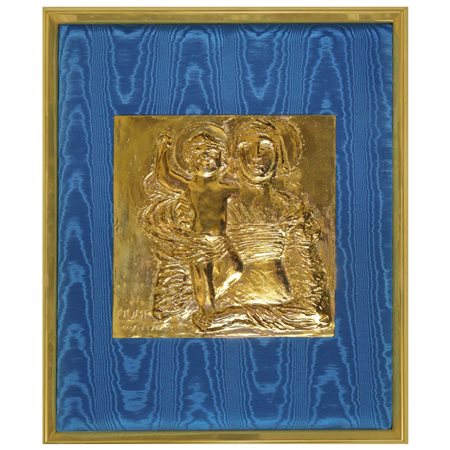 Salvatore Fiume (Comiso 1915 - Milano 1997)  - Maternità, placca bronzea