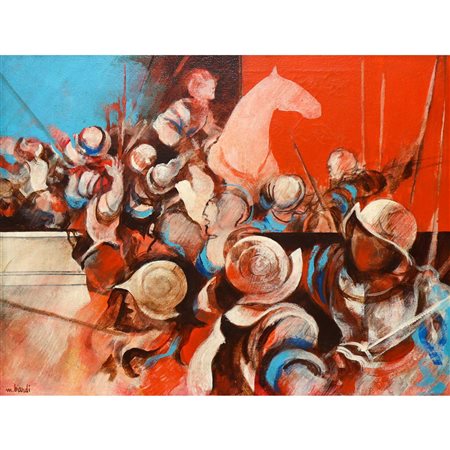 Mario Bardi (Palermo 01/1922 - Milano 07/09/1998)  - Variazione su una battaglia barocca