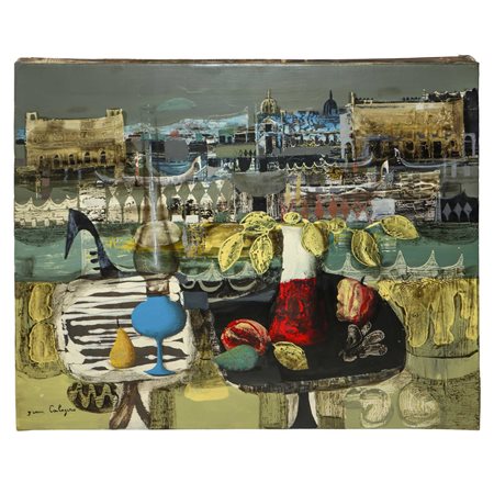 Jean Calogero (Catania 1922 - Acicastello 2001)  - Natura morta con frutti